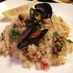 Greek-Style Mussel Pilaf Cooked in a Rice Cooker A picture of Greek-Style Mussel Pilaf Cooked in a Rice Cooker.