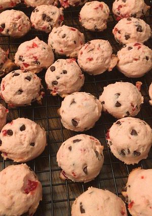 A picture of Maraschino cherry chocolate cookies.
