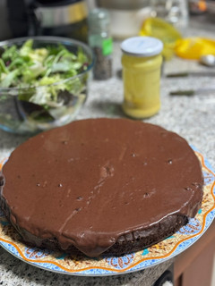 Una foto de Tarta de chocolate de avena