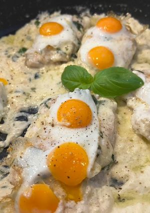 Tejszínes Tükörcsirke recept fotója