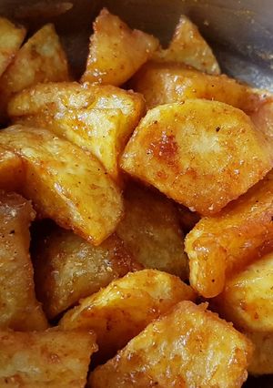 A picture of Crispy sweet and sour potatoes.