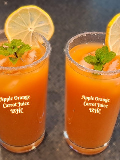 A picture of 🍊🍎🥕Apple Orange Carrot Juice🥕🍎🍊.