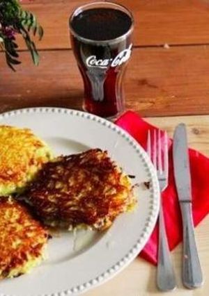 Фото Картофельные блины с фаршем.