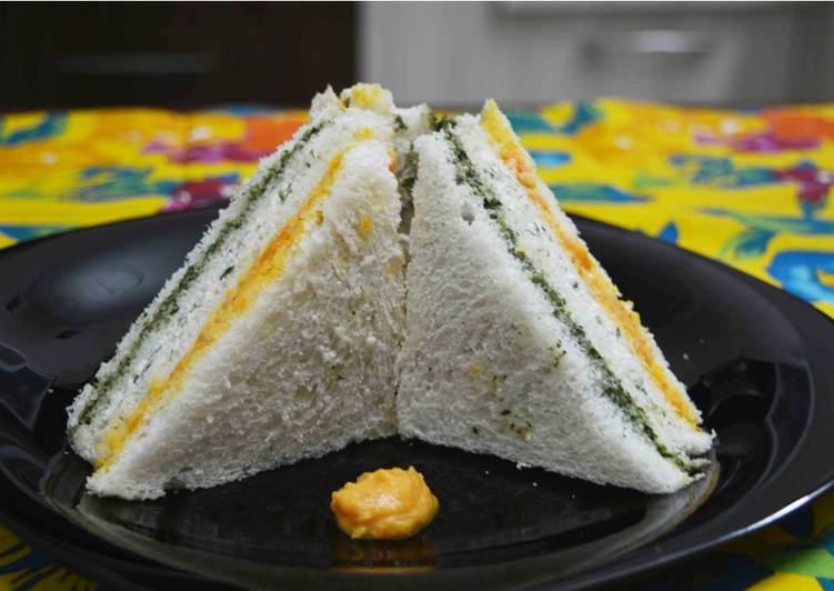 Easiest Way to Make Speedy Healthy &amp; Appetizing Tricolor Sandwich