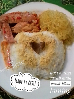 Foto resep Nasi wangi sayap kuah merah bihun kuning #menuku