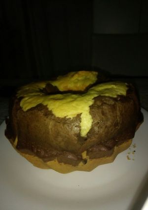 Una foto de Budín de limón y cacao amargo APLV