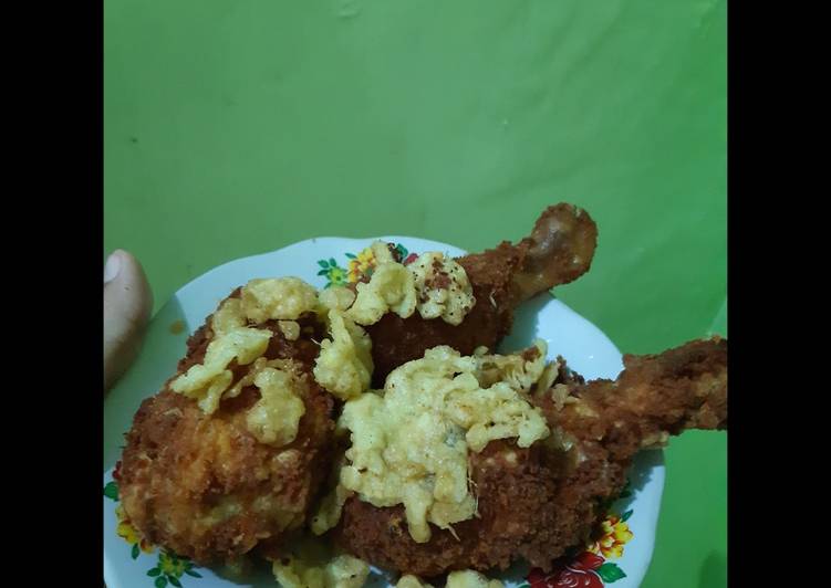 Resep Ayam Goreng Crispy Tabur Telur, Enak