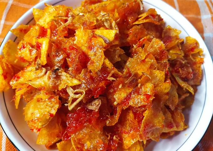 Resep Kering Kentang Pedas Manis Oleh Ayra Shirly Cookpad