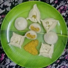 A picture of Rice flour Dumplings/ Odia manda pitha.