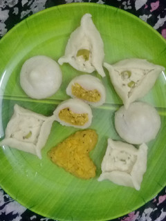 A picture of Rice flour Dumplings/ Odia manda pitha.