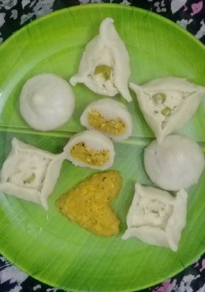 A picture of Rice flour Dumplings/ Odia manda pitha.