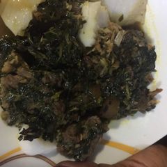 A picture of Afang Soup.