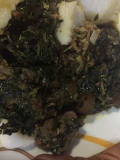 A picture of Afang Soup.