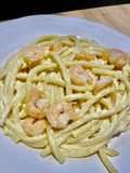 Pâtes scampis crème