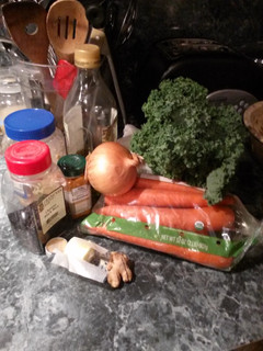 A picture of Black Rice Risotto with Kale.