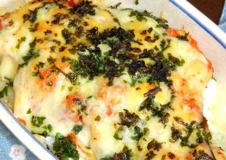 Rice and Cheese Bake with Kimchi