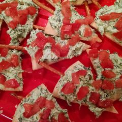 A picture of Pita Bread Christmas Trees.