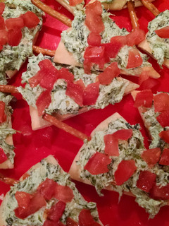 A picture of Pita Bread Christmas Trees.