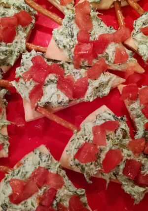 A picture of Pita Bread Christmas Trees.