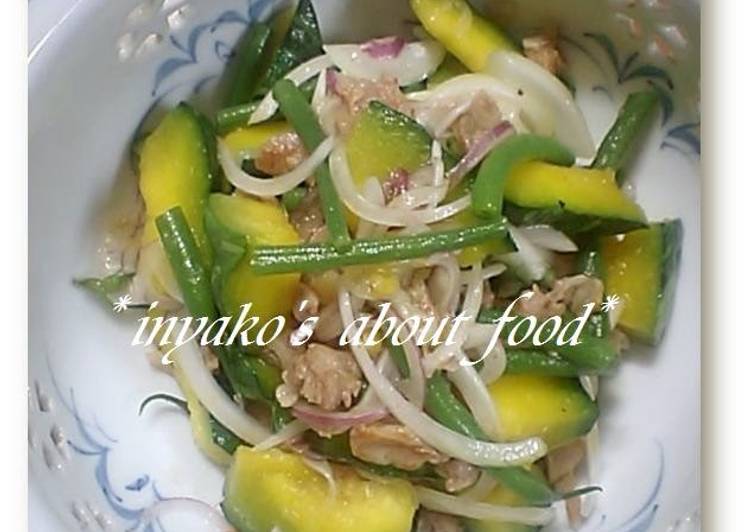 Simple Way to Make Ultimate Hot Kabocha Squash and Green Bean Salad