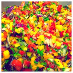 A picture of Mango salsa.
