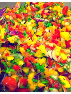 A picture of Mango salsa.