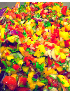 A picture of Mango salsa.
