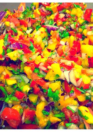 A picture of Mango salsa.