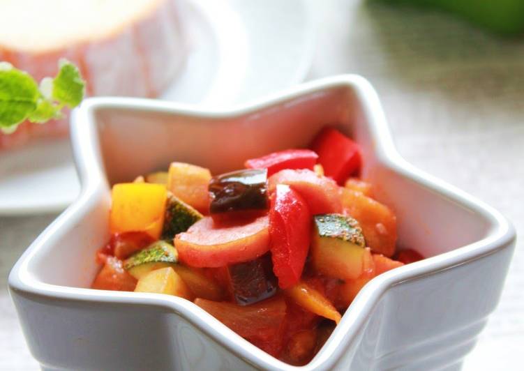 Steps to Prepare Quick Summer Vegetable and Wiener Sausages Ratatouille-Style