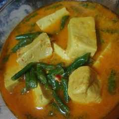 Sayur buncis tahu kuah santan pedas রেসিপির প্রধান ছবি