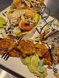 My Salt and Pepper Shrimp Taco with Tostones and Garlic Aioli