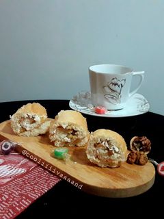 عکسی از دستور لقمه نان پنیر گردو(پر طرفدارترین لقمه مدرسه😋)