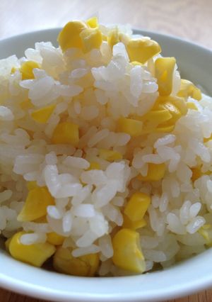 A picture of Nutty and Fragrant Corn Rice with Shio-Koji.