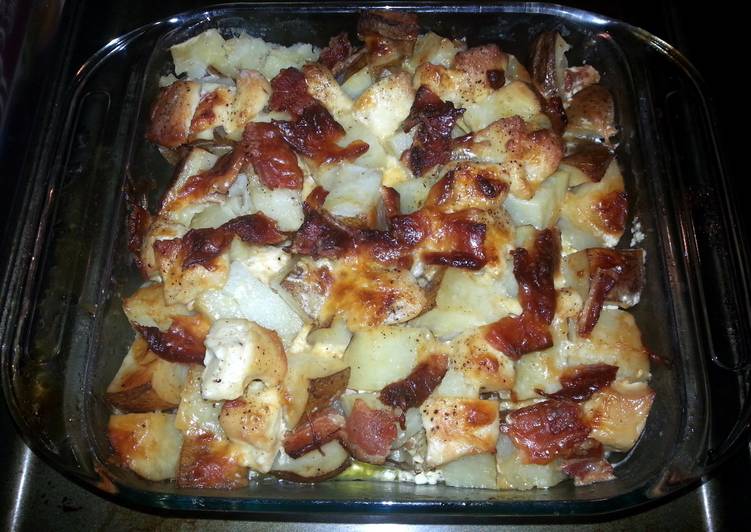 Easiest Way to Prepare Super Quick Homemade Loaded Potato and Chicken Casserole