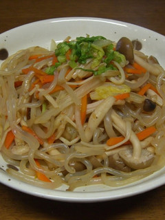 A picture of Stir-Fried and Simmered Vegetables With Mushrooms and Konnyaku.