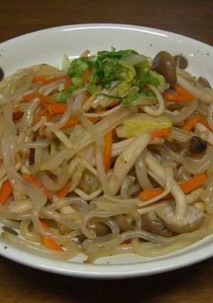 A picture of Stir-Fried and Simmered Vegetables With Mushrooms and Konnyaku.