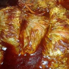 A picture of SHEREE'S ASIAN CABBAGE ROLLS.