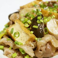 A picture of Pork and Atsu-age Stir-Fry in Oyster Sauce.