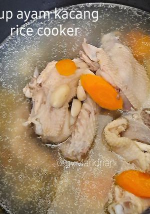 Foto resep (Rice cooker) Sup ayam kacang tanah wortel