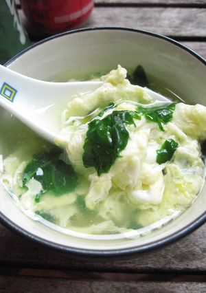 A picture of With Spinach Egg Drop Soup.