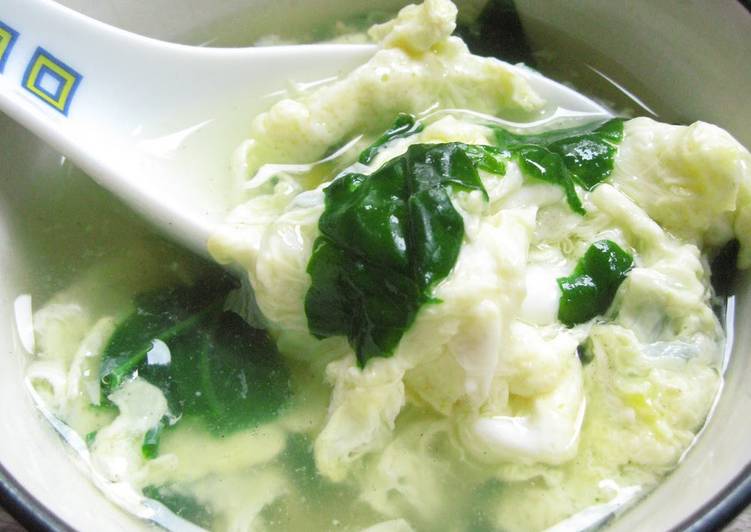 Easiest Way to Prepare Super Quick Homemade With Spinach Egg Drop Soup