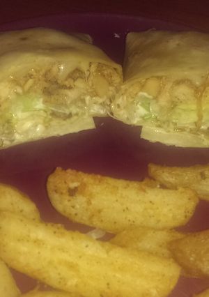 A picture of Spicy Chicken Philly wrap.