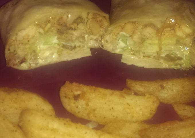 Spicy Chicken Philly wrap