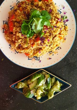 A picture of Lamb tabouleh.