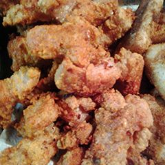 A picture of Alligator nuggets.