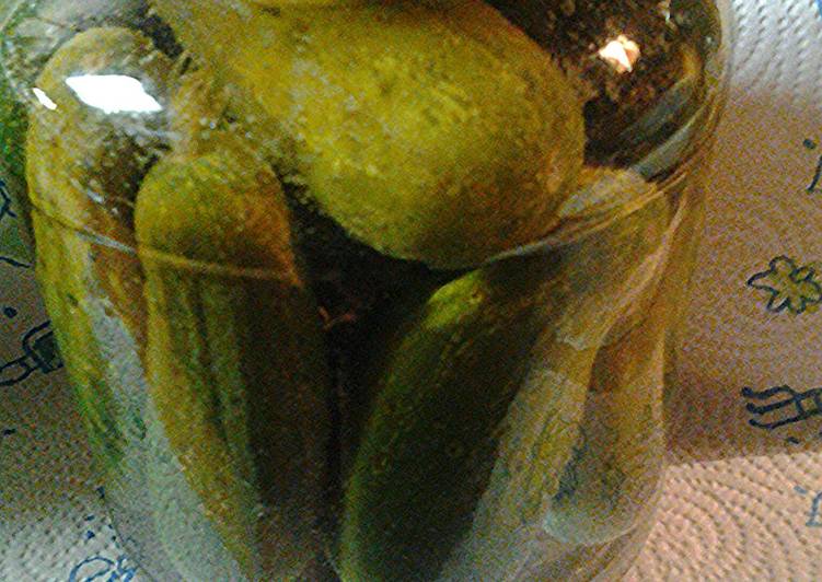 Steps to Prepare Perfect Kosher pickles, whole