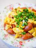 Wiener Sausage and Eggs in Oyster Sauce