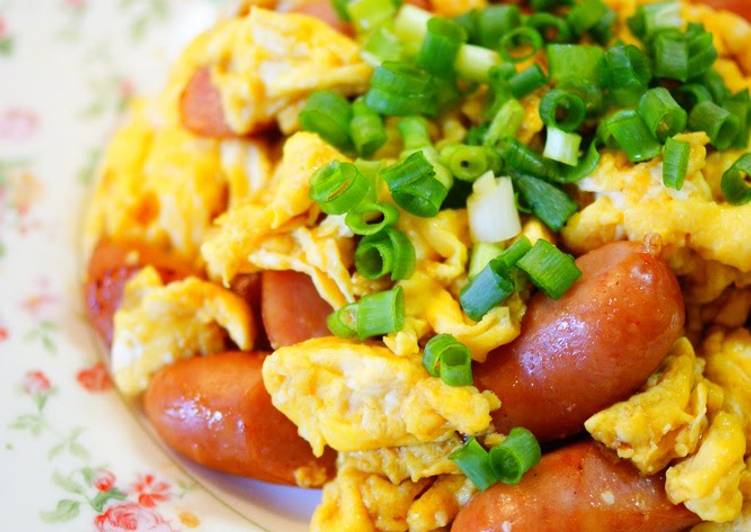 Recipe of Favorite Wiener Sausage and Eggs in Oyster Sauce