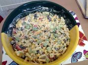 A picture of creamy cherry tomatoes pasta