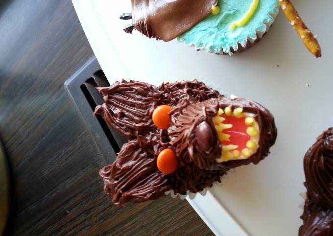 Steps to Prepare Homemade werewolf cupcake